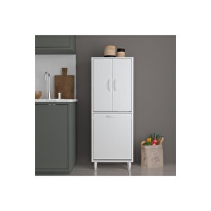 Gamzem Mutfak 55x138 Cm Mutfak Erzak Kiler Depolama Düzenleyici Dolabı