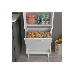 Gamzem Mutfak 55x138 Cm Mutfak Erzak Kiler Depolama Düzenleyici Dolabı