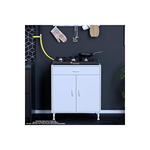 Birce Xl-70 X 87 X 48 Cm Kapaklı Set Ocak Altı Çekmeceli Çok Amaçlı Mutfak & Banyo Dolabı