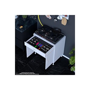 Birce Xxxl-80 X 87 X 48 Cm Kapaklı Set Ocak Altı Çekmeceli Çok Amaçlı Mutfak & Banyo Dolabı