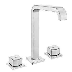 Eca Royal Ankastre Lavabo Bataryası Duvardan 3 Delikli Düz Çıkış Uçlu 102106666