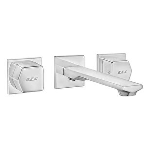 Eca Royal Ankastre Lavabo Bataryası Duvardan 3 Delikli Düz Çıkış Uçlu 102106666