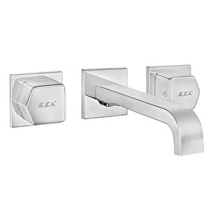 Eca Royal Ankastre Lavabo Bataryası Duvardan 3 Delikli L Çıkış Uçlu 102106667