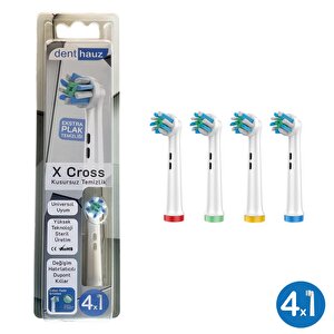 Kombo Set X Cross + Charcoal Yumuşak Oral-b Uyumlu Yedek Diş Fırçası Başlıkları