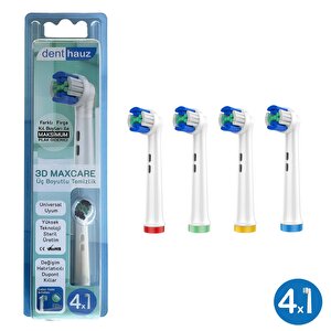 3d Maxcare - 3 Boyutlu Temiizlik Oral-b Uyumlu Diş Fırçası Başlığı - 4 Adet Yedek Başlık