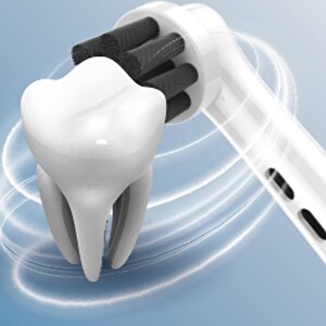 Charcoal - Ekstra Beyazlık Oral-b Uyumlu Diş Fırçası Başlığı - 4 Adet Yedek Başlık