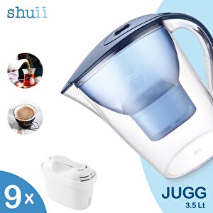 Jugg I Su Arıtma Sürahisi + 9 Adet Filtre I Pure+ Ve Maxtra+ Filtreleri Ile Uyumlu