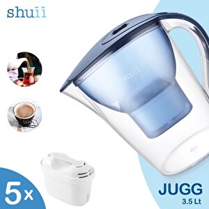 Jugg I Su Arıtma Sürahisi + 5 Adet Filtre I Pure+ Ve Maxtra+ Filtreleri Ile Uyumlu