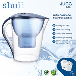 Jugg I Su Arıtma Sürahisi + 5 Adet Filtre I Pure+ Ve Maxtra+ Filtreleri Ile Uyumlu