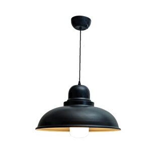 Rsylight Retro Metal Dekoratif Rustik Siyah Içi Gold Tekli Sarkıt Avize Çap 43 Cm