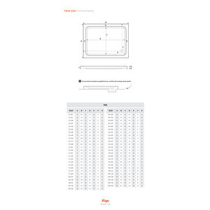 Rige Dikdörtgen, Flat Duş Teknesi H:7 90x100 cm