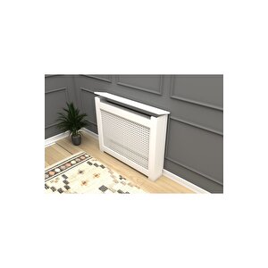 Kalorifer Petek Kapama 85 Cm (i̇ç Ölçüsü) Hazeran Desenli Mdf Mat Beyaz