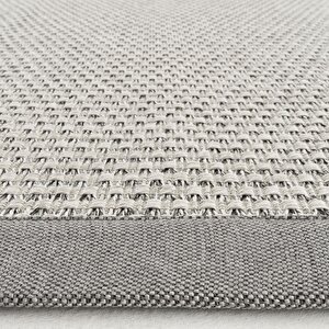 Cool Halı Milano 666 Gri Bordürlü Hasır Dokulu Halı Kilim Salon Koridor Kesme Dokuma Makine Halısı