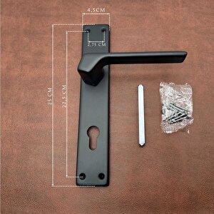 Zey Mat Altın Çelik Kapı Kolu Sol Basar + Kapı Tokmağı Kilit Hariçtir