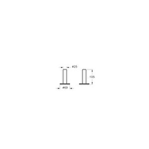 Vitra Origin A4489629 Diş Fırçalığı, Tekli, Yerden, Soft Bakır