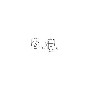Origin A4262536WTC Ankastre El Duşu Çıkışı, Mat Siyah