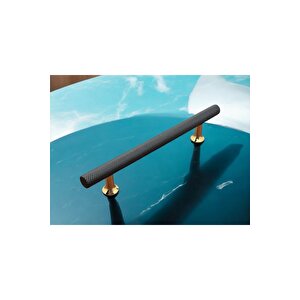 Derya  Mat Siyah Gold Mobilya Tv Ünitesi Konsol Mutfak Çekmece Dolap Kulpu 224 Mm 22,4 Cm 1 Adet