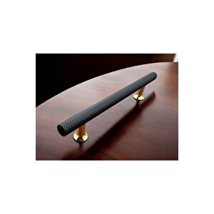 Derya  Mat Siyah Gold Mobilya Tv Ünitesi Konsol Mutfak Çekmece Dolap Kulpu 224 Mm 22,4 Cm 1 Adet