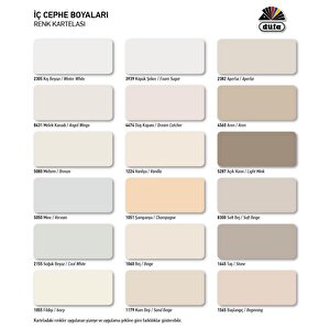 Düfa Zeolit İpek Mat İç Cephe Duvar Boyası 2305 Kış Beyazı 7.5 L