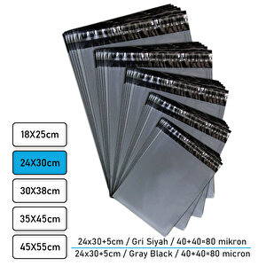 24x30 CEPLİ Gri Kargo Poşeti (100'lü Paket) Ambalaj, Paketleme, E-ticaret | Sağlam, Suya Dayanıklı 24x30 cm