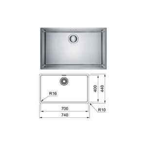 Maris Mrx 110-70 Eviye, Lina Spiralli Inox Armatür Seti