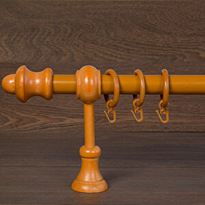 Meşe Ahşap Rustik Perde Askısı 130 cm