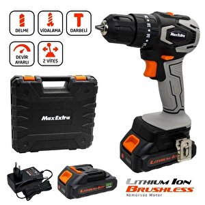 Max Extra Mx1830 18v Akülü Darbeli Kömürsüz Matkap