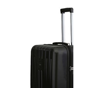 Büyük Boy %100 Polikarbon Valiz Parlak Siyah 1810