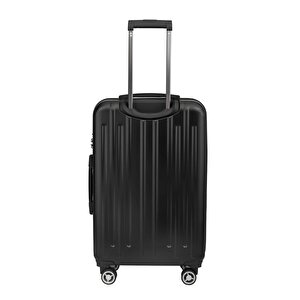 Büyük Boy %100 Polikarbon Valiz Parlak Siyah 1810
