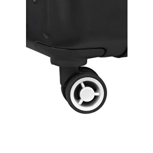 Büyük Boy %100 Polikarbon Valiz Parlak Siyah 1810