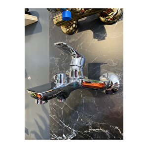 Duş Sistemi Banyo Duş Başlığı Tepe Yağmurlama Seti Batarya Dahil Komple Set Silver Gümüş Kare Model