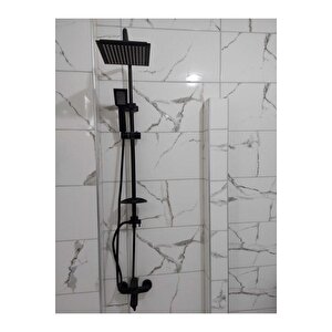 Piano Black Siyah Tepe Yağmurlama Duş Seti Ve Siyah Banyo Bataryası Siyah Robot Duş Seti Siyah Duş