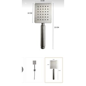 Inox Duş Seti Inox Tepe Yağmurlama Banyo Duş Sistemi Alt Armatür Dahil Set 5 Yıl Garantili