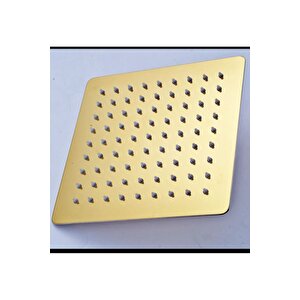 Gold Duş Seti Altın Duş Sistemi Büyük Metal Tepe Duş Yağmurlama Sistem Batarya Dahil Set