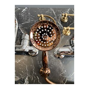 Bakır Duş Seti Rose Bronz Vintage Duş Sistemi Porsalenli İşlemeli Premi
