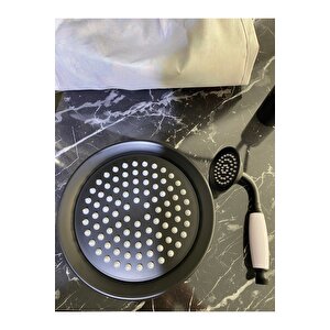 Siyah Duş Seti Ve Siyah Banyo Bataryası Vintage Model Komple Pirinç 5 Yıl Garantili Siyah Robot Duş