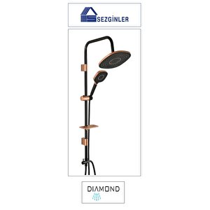 Coral Bronz Black Tall Sistem Duş Seti