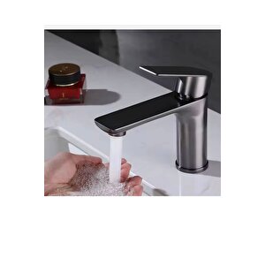 Antrasit Duş Seti Antrasit Lavabo Bataryası Antrasit Gri Set Piano Tasarım Banyo Yağmurlama