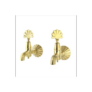 Kurna Musluğu Gold Hamam Muslukları Hamam Tası Dahil Set Altın Kurna Bataryası