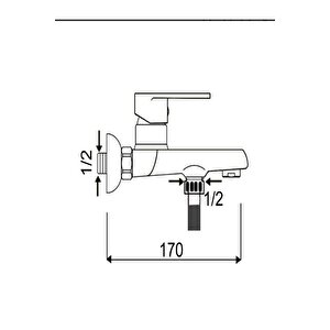 Banyo Bataryası Duş Bataryası Silver Gümüş Banyo Musluğu 5 Yıl Garantili
