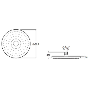 Rainsense Mat Siyah 25cm Duş Başlığı A5b2250nb0