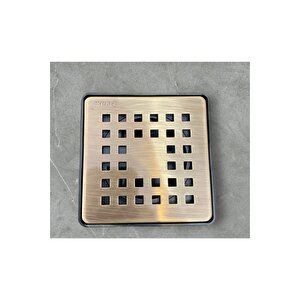 Antik Gold Banyo Yer Süzgeci 10*10 Banyo Gideri Antik Gold Renk Pirinç