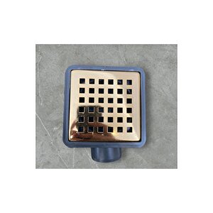 Gold Banyo Gider Süzgeci 10*10 Pirinc Banyo Gideri Gold Renk Koku Giderici
