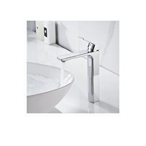 Çanak Lavabo Bataryası Çanak Lavabo Musluğu Yüksel Model Silver Gümüş Çanak Uyumlu Armatür