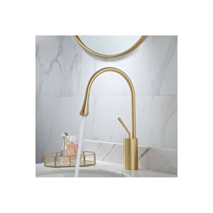 Banyo Lavabo Bataryası Mat Gold Yeni Tarz Model 5 Yıl Garantili
