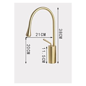 Banyo Lavabo Bataryası Mat Gold Yeni Tarz Model 5 Yıl Garantili