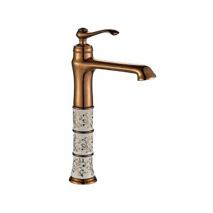Bronz Çanak Batarya Bakır Çanak Armatür Yüksek Model Çanak Lavabo Uyumlu