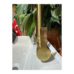 Mat Gold Lavabo Bataryası Yüksek Model Mat Altın Armatür