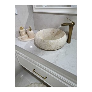 Antik Gold Ocean Şelale Çanak Lavabo Bataryası Mat Gold Çanak Lavabo Bataryası Altın Lavabo Musluğu