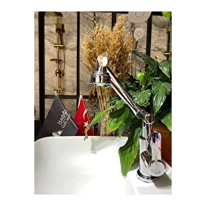Lavabo Bataryası Fonksiyonel Banyo Musluk 360 Derece Hareketli Robotik Batarya 5 Yıl Garantili